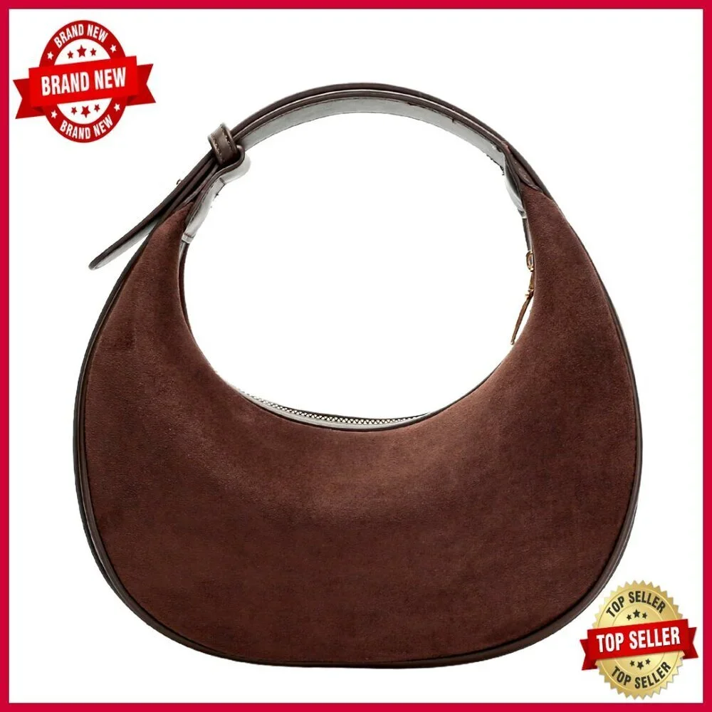Vintage Suede Hobo Crossbody Bag with Adjustable Strap for Women